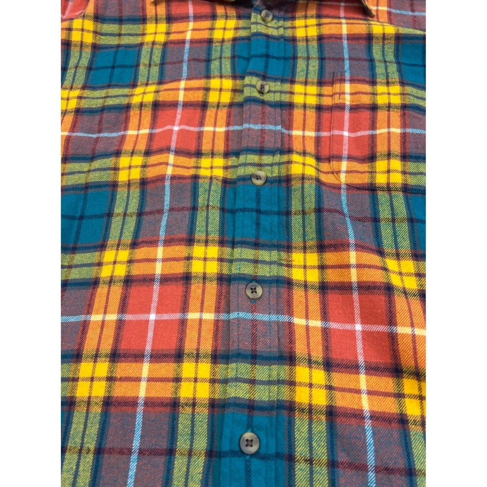 J.Crew Re-Imagined Flannel Shirt Mens L Plaid Button Up‎ Long Sleeve